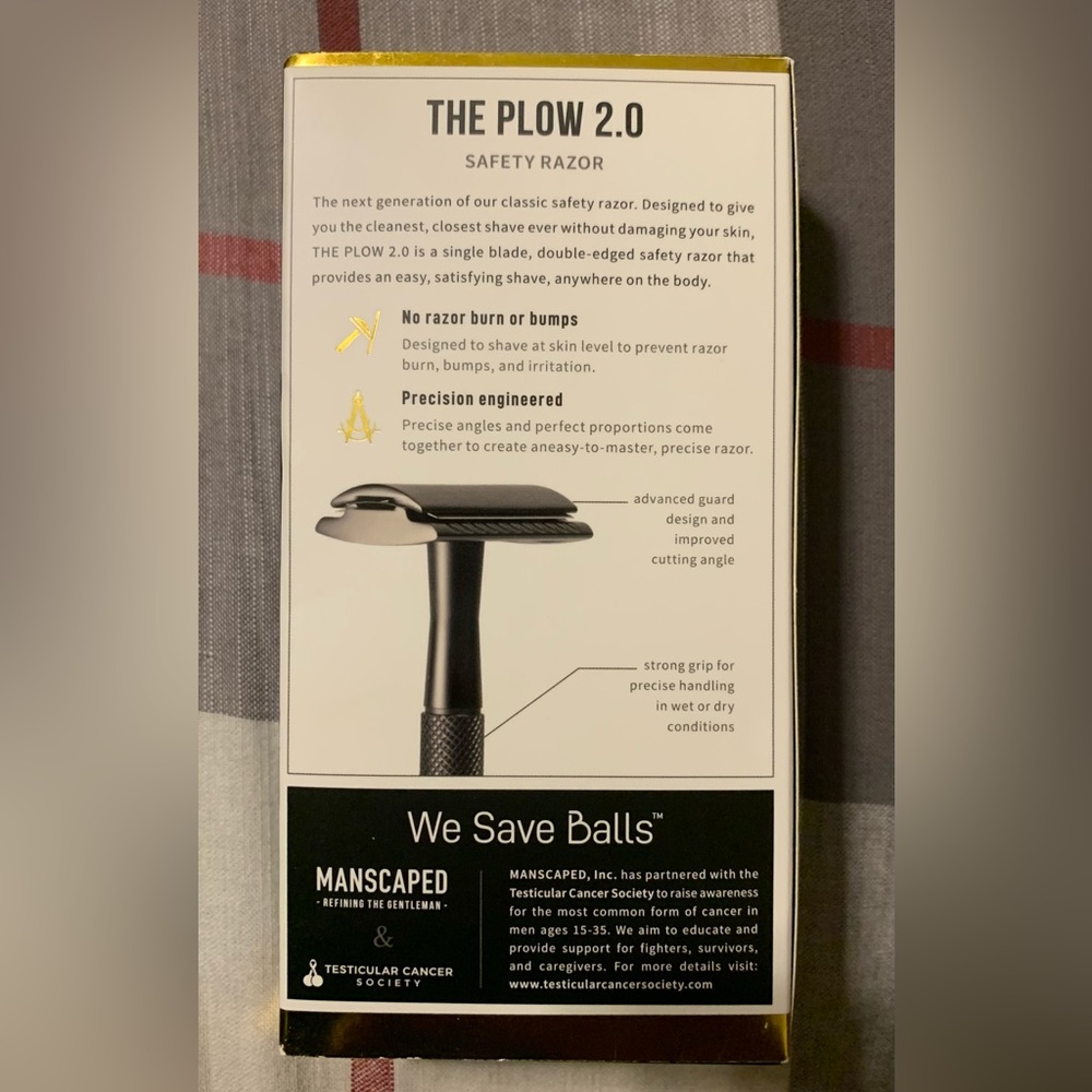 The Plow 2.0 Manscape 
SINGLE BLADE DOUBLE-EDGED SAFETY RAZOR 🪒 (NOWT) - Picture 2 of 6